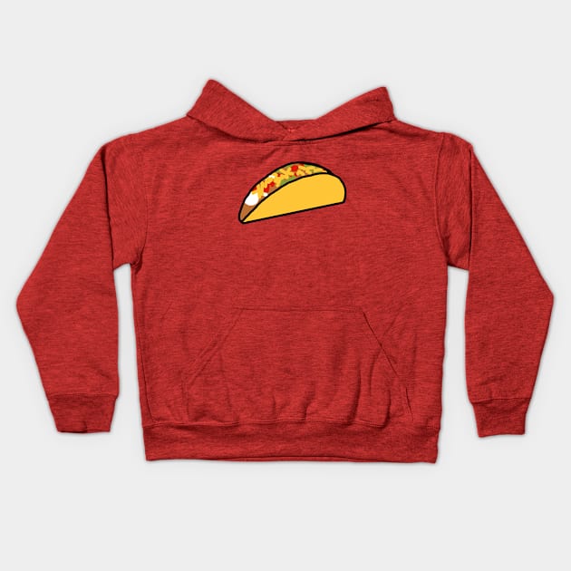 Taco Food Art Kids Hoodie by ellenhenryart